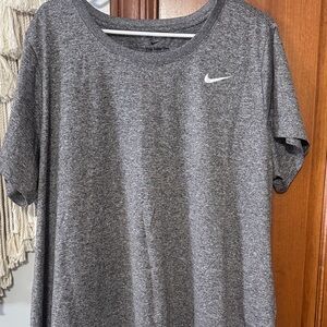 Nike Heather Gray Tee with Swoosh